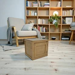 Bouts De Canapé En Bois|Olga Cube de rangement Hévéa 1 porte 45x42x42cm