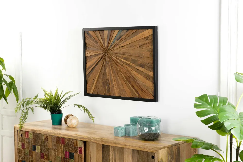 Décorations Murales| Décoration murale bois de teck perspective OTTAWA