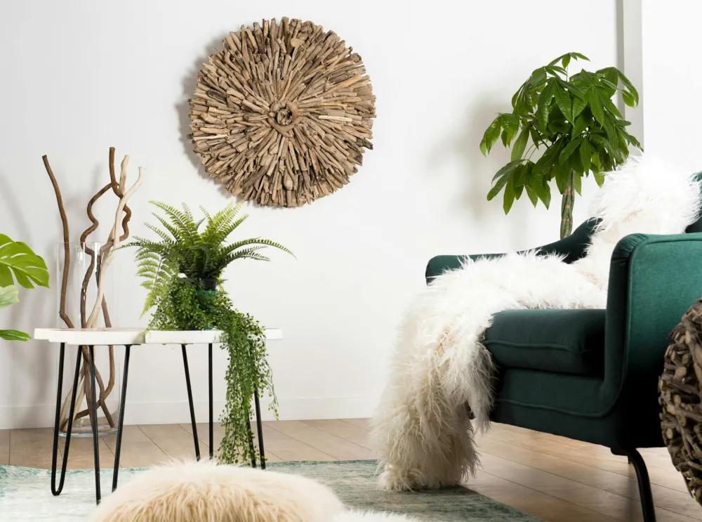 Décorations Murales| Décoration murale bois flotté ronde PM OTTAWA