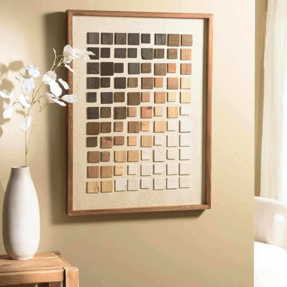 Univers Déco·Maison De Campagne|Décorations Murales|DENVER Décoration murale dégradé de mosaïque sur tissu 62 x 82 cm