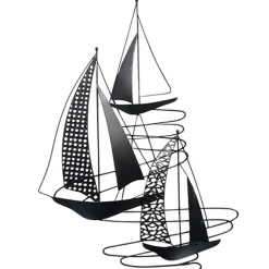 Décorations Murales| Décoration murale en métal feuilles bleues et or ajourées