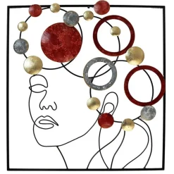 Décorations Murales| Décoration murale en métal visage encadré