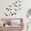 Décorations Murales| Décoration murale nature – oiseaux métal noir (lot de 11)