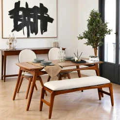 Tables À Manger Rectangulaires|Tables À Manger En Bois|SITIA Ensemble salle à manger vintage - 4 places