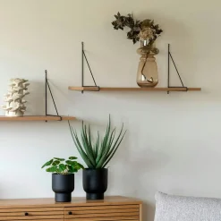 Meubles De Salon·Etagères Murales|Meubles De Rangement·Etagères Murales|TALLINN Etagère murale design effet bois 120 cm