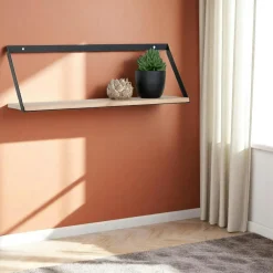 Meubles De Salon·Etagères Murales|Meubles De Rangement·Etagères Murales|TALLINN Etagère murale moderne en bois 2 plateaux