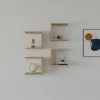 Meubles De Salon·Etagères Murales|Meubles De Rangement·Etagères Murales|MARFA Etagère murale modulable effet bois forme U (lot de 4)