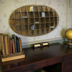 Meubles De Salon·Etagères Murales|Meubles De Rangement·Etagères Murales|Maori Etagère murale ovale range CD hévéa 150x18x90cm