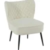 Fauteuils En Tissu|MALMOE Fauteuil bas blanc