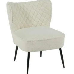 Fauteuils En Tissu|MALMOE Fauteuil bas blanc