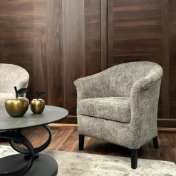 Fauteuils En Tissu|MIRA Fauteuil Cabriolet rouge chiné