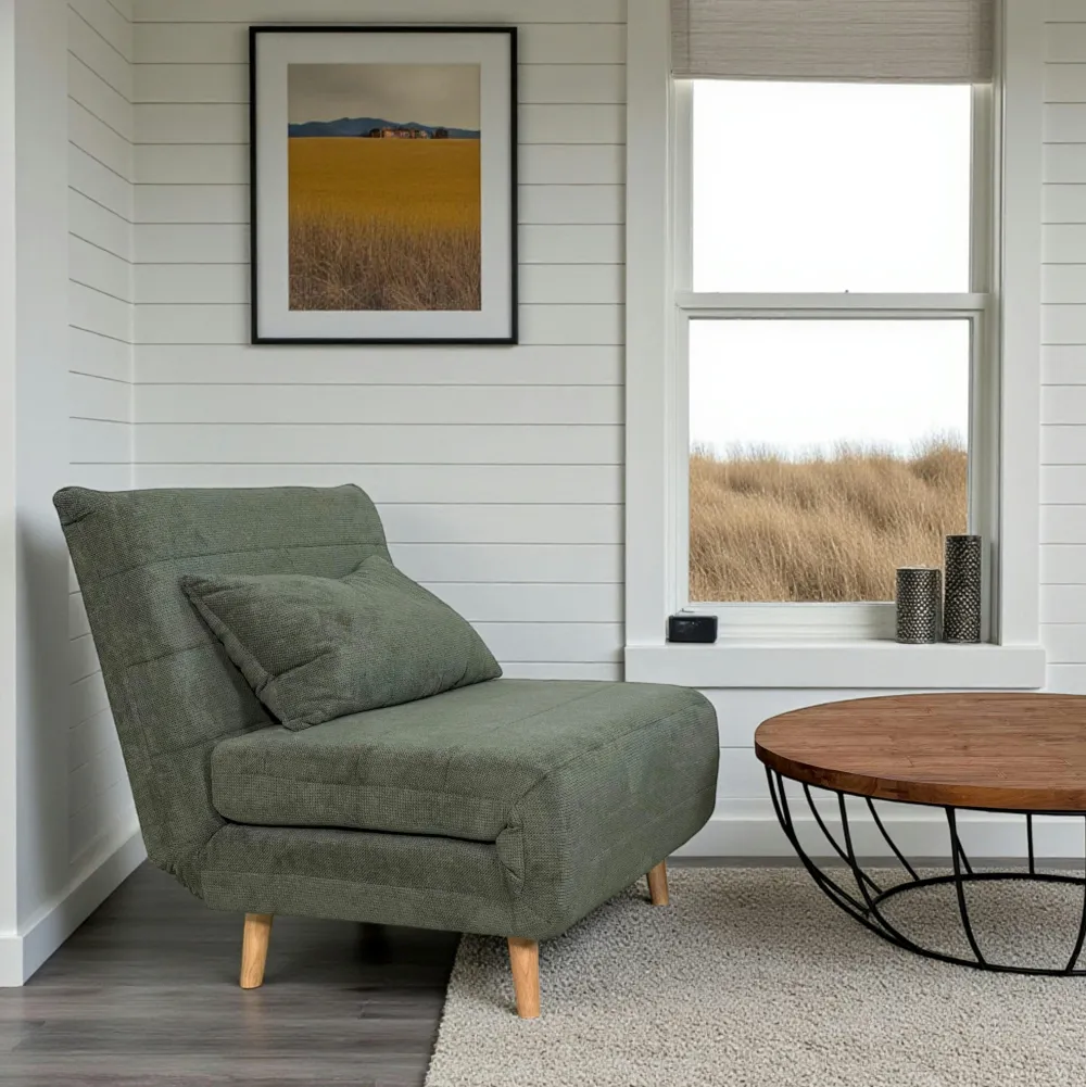 Fauteuils En Tissu|Fauteuils Convertibles|PALAU Fauteuil convertible 1 place gris - coussin inclus