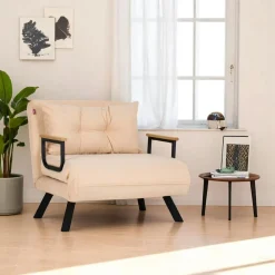 Fauteuils En Tissu|Fauteuils Convertibles|MODI Fauteuil convertible bleu - coussin assorti