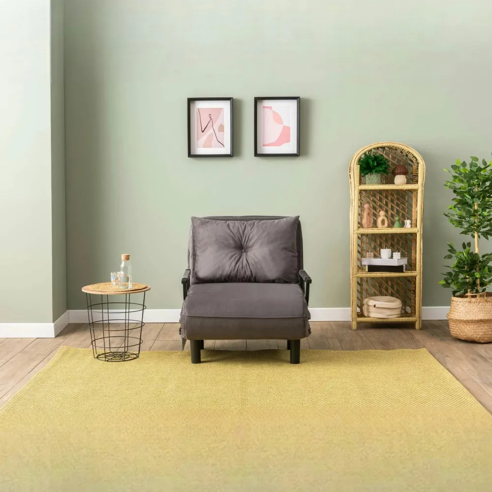 Fauteuils Convertibles|IBARRA Fauteuil convertible écru inclinaison réglable 175 cm