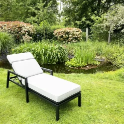 Chaises De Jardin|Meubles En Aluminium Brafab|Oslo Fauteuil de jardin en aluminium avec dossier réglable blanc (lot de 2)