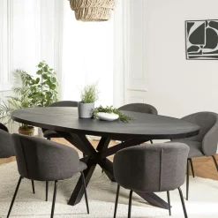 Chaises Avec Accoudoirs|Chaises Velours|ARLINGTON Fauteuil de table en velours moutarde (lot de 2)