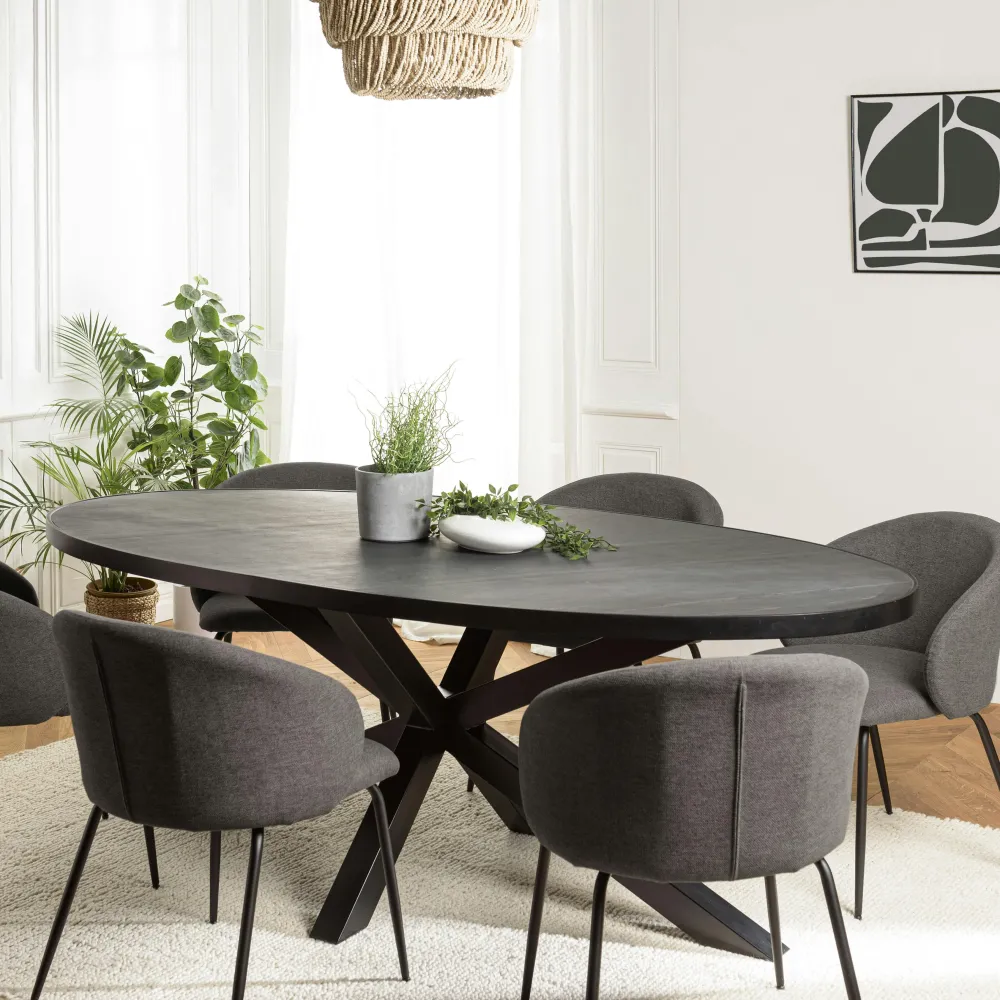 Chaises Avec Accoudoirs|Chaises Velours|ARLINGTON Fauteuil de table en velours moutarde (lot de 2)