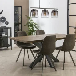 Chaises Velours|Meubles De Cuisine·Chaises|PALERME Fauteuil de table en velours taupe avec retour (lot de 2)