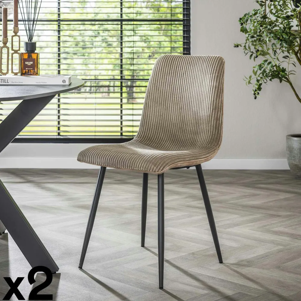 Chaises Velours|Chaises Contemporaines|SAVONE Fauteuil de table en velours noir (lot de 2)