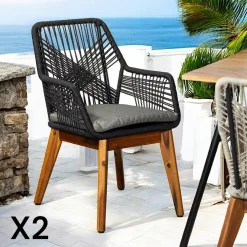 Chaises Avec Accoudoirs|Chaises Contemporaines|IENA Fauteuil de table pivotant tissu terracotta (lot de 2)