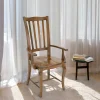 Chaises En Bois|Chaises Avec Accoudoirs|Tradition Fauteuil galbe en hévéa