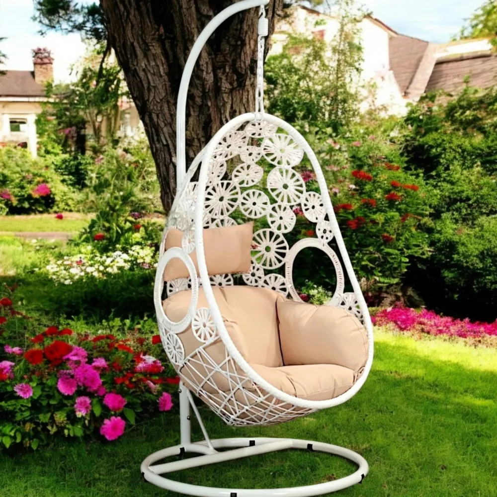 Fauteuils Suspendus|SOUTH BEACH Fauteuil œuf suspendu blanc