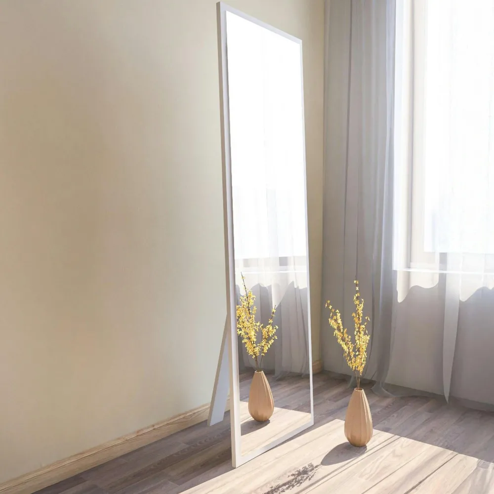 Miroirs|CODY Grand miroir blanc plein pied 160 cm style moderne