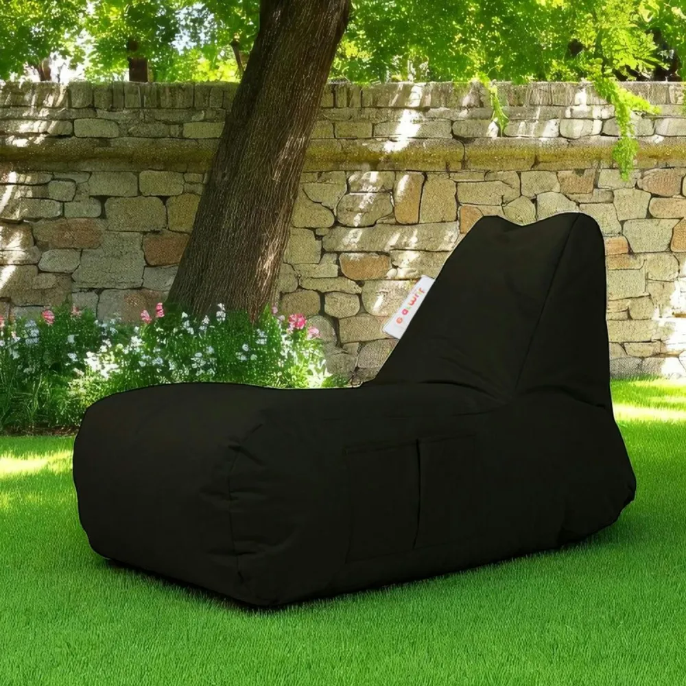 Coussins / Poufs De Jardin|ARTA Grand pouf extérieur imperméable gris - avec poches