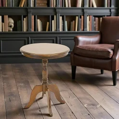 Bouts De Canapé En Bois|Tradition Guéridon galbé hévéa D65cm