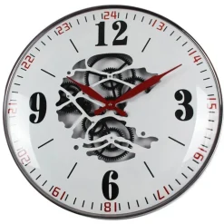 Horloges| Horloge de cuisine blanche avec découpe centrale