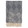 Textile·Plaids / Jetés|FALLON Jeté de canapé bleu marine motif losanges - 130x180 cm