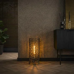 Lampadaires|Lampes À Poser·Lampe Style Industriel|RALF Lampadaire décoratif en métal effet toile H 122 cm