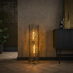 Lampadaires|Lampes À Poser·Lampe Style Industriel|RALF Lampadaire décoratif en métal effet toile H 61 cm