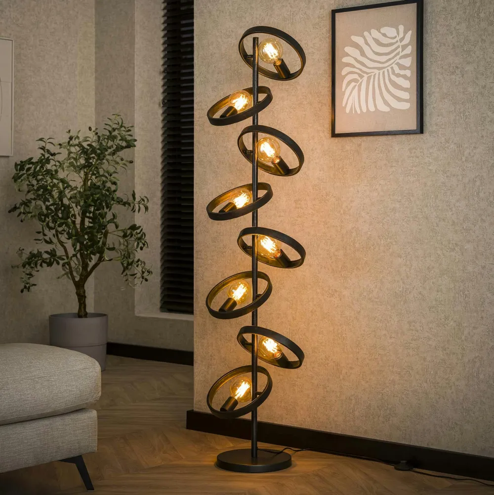 Lampadaires|Lampes À Poser·Lampe Style Industriel|RALF Lampadaire design 3 anneaux