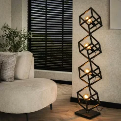 Lampadaires|Lampes À Poser·Lampe Style Industriel|RALF Lampadaire design avec cubes en métal