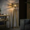 Lampadaires| Lampadaire moderne effet ruban pieds bois naturel RALF