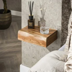 Lampadaires| Lampadaire moderne effet ruban pieds bois naturel RALF