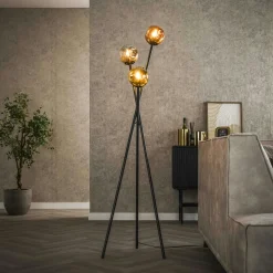 Lampadaires|Lampes À Poser·Lampe Style Industriel|Niagara Lampadaire salon 3 abat-jour déformés multicolores