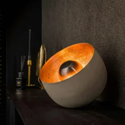 Lampes À Poser·Lampe Style Industriel|RALF Lampe à poser cloche finition gris naturel ø 28 cm