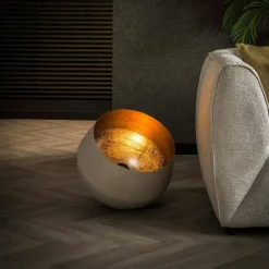 Lampes À Poser·Lampe Style Industriel|RALF Lampe à poser cloche finition gris naturel ø 28 cm