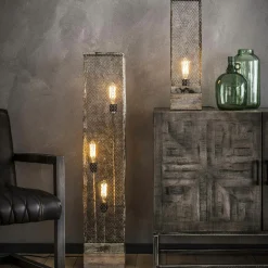 Univers Déco·Maison De Campagne|Lampadaires| Lampe colonne industrielle effet maille GM TRIBECA