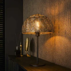 Lampes À Poser·Lampe Style Industriel|TRIBECA Lampe de salon avec abat-jour effet maille