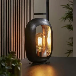 Lampes À Poser·Lampe Style Industriel|RALF Lampe noire avec cadre épais 44 cm