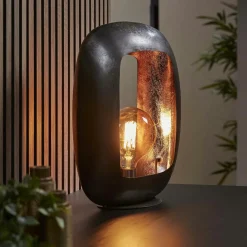 Lampes À Poser·Lampe Style Industriel|RALF Lampe noire avec cadre épais 35 cm