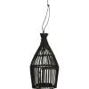 Objets Décoration·Lanternes / Photophores| Lanterne rattan noir à suspendre H 35 cm