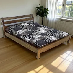 Lits 2 Places|Maori Lit 2 places façon futon Hévéa pour couchage 160x200 224x177x80cm