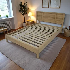 Lits 2 Places|Helena Lit 2 places Hévéa pour couchage 180x200 194x210x115cm