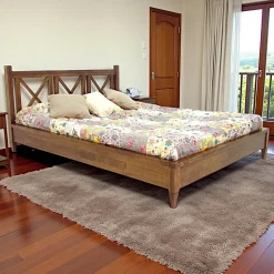 Lits 2 Places|Maori Lit 2 places Hévéa pour couchage 140x190 152x202x106cm TRADITION