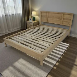 Lits 2 Places|Helena Lit 2 places Hévéa pour couchage 160x200 174x210x115cm