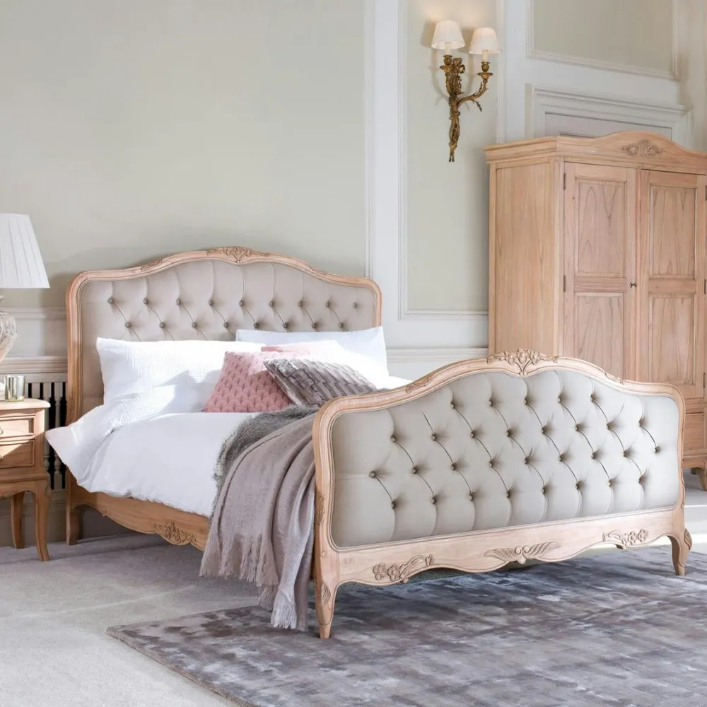 Univers Déco·Classique Chic|Lits 2 Places|BLOIS Lit capitonné romantique 180 cm